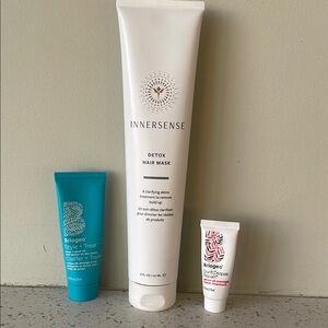 Briogeo Hair Care Trio with Teal and White Packaging